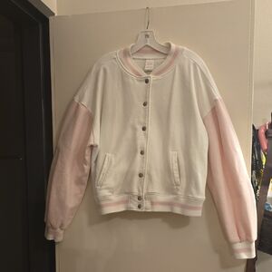No Boundaries White and Pink Jacket